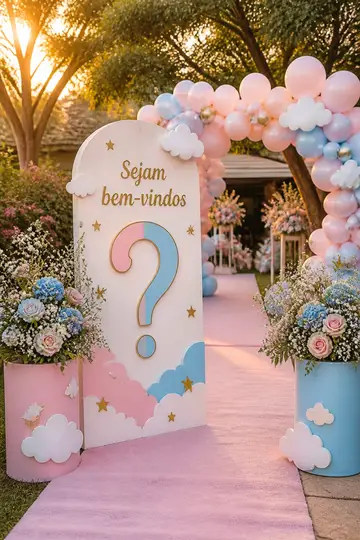 Entrada e recepção: Chá revelação