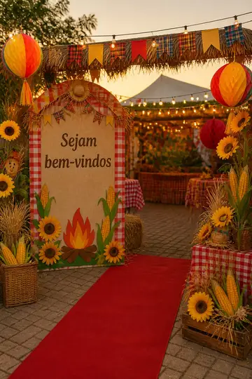 Entrada e recepção: Festa junina