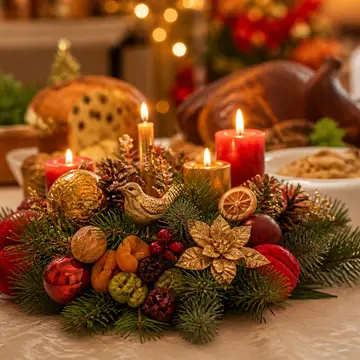 Centro de mesa: Ceia de Natal