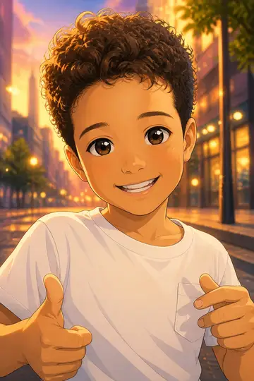 Eu em estilo anime