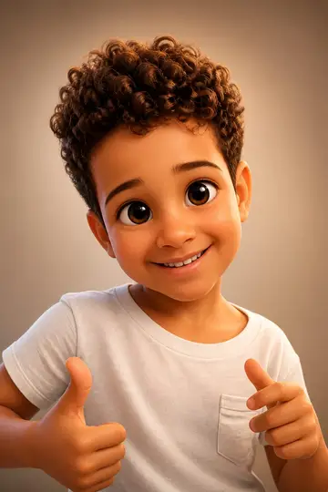 Minha família em 3D cartoon