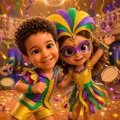 Aniversariante no tema Carnaval infantil