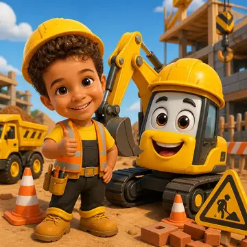 Aniversariante no tema Construção