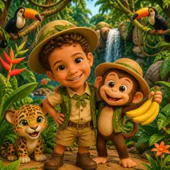 Aniversariante no tema Selva