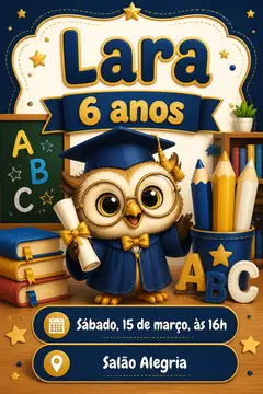 Convite digital: festa Formatura do ABC