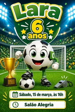 Convite digital: festa Futebol