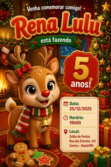 Convite digital: festa Natal