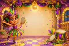 Painel de fundo da festa Carnaval infantil