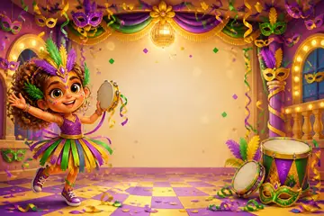 Painel de fundo da festa Carnaval infantil