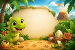 Painel de fundo da festa Dinossauros