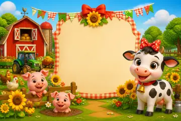 Painel de fundo da festa Fazendinha