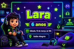 Painel de fundo da festa Gamer