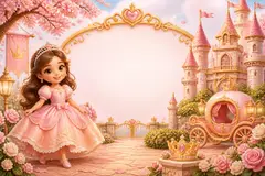 Painel de fundo da festa Princesa