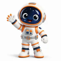Personagem 3D da festa Astronauta