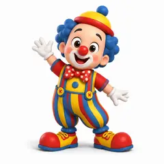Personagem 3D da festa Circo