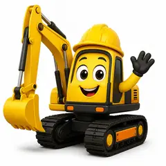 Personagem 3D da festa Construção
