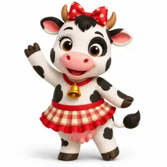 Personagem 3D da festa Fazendinha