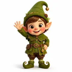 Personagem 3D da festa Floresta encantada