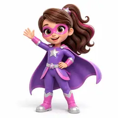 Personagem 3D da festa Super-heroína