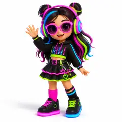 Personagem 3D da festa Neon party