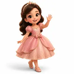 Personagem 3D da festa Princesa
