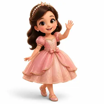 Personagem 3D da festa Princesa