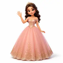 Personagem 3D da festa 15 anos