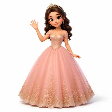 Personagem 3D da festa 15 anos