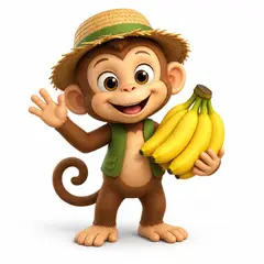 Personagem 3D da festa Selva