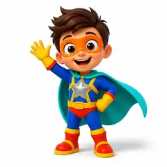 Personagem 3D da festa Super-herói
