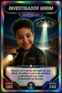 Carta colecionável holográfica: Invasão alienígena