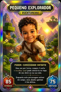 Carta colecionável holográfica: Mundo de blocos