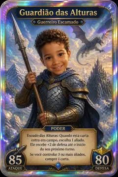 Carta colecionável holográfica: Caçador de dragões