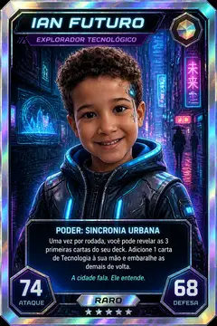 Carta colecionável holográfica: Cyberpunk