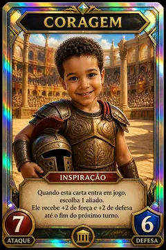 Carta colecionável holográfica: Arena de gladiadores
