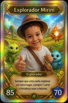 Carta colecionável holográfica: Guardião de criaturas