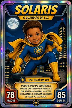 Carta colecionável holográfica: Herói de HQ
