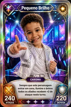 Carta colecionável holográfica: Ídolo pop