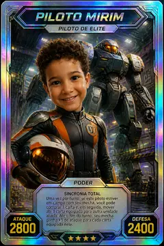 Carta colecionável holográfica: Robô gigante