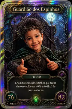 Carta colecionável holográfica: Reino das fadas sombrio