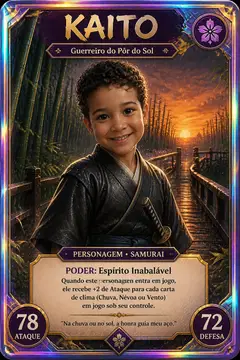 Carta colecionável holográfica: Samurai