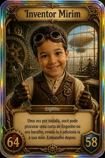 Carta colecionável holográfica: Steampunk