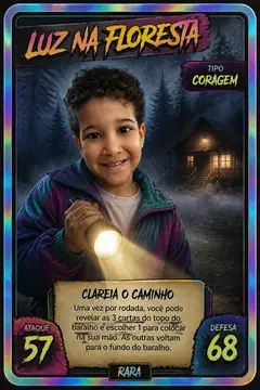 Carta colecionável holográfica: Terror retrô
