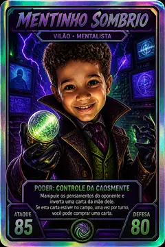 Carta colecionável holográfica: Vilão de HQ