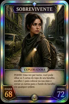 Carta colecionável holográfica: Apocalipse zumbi