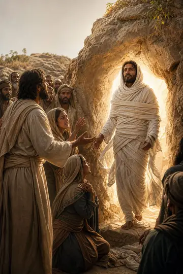 Lázaro saindo do túmulo — personagem bíblico