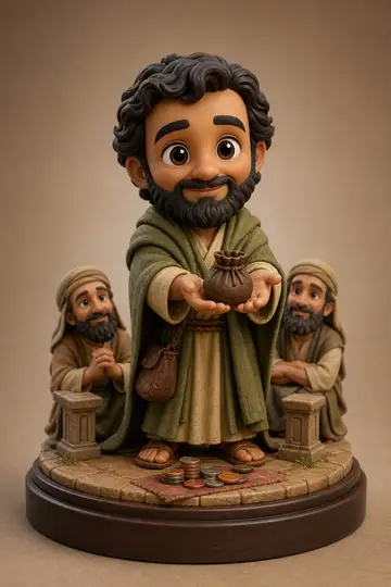 Barnabé em boneco 3D — personagem bíblico
