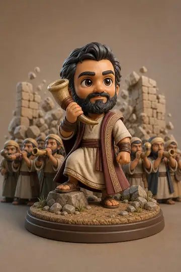 Josué em boneco 3D — personagem bíblico