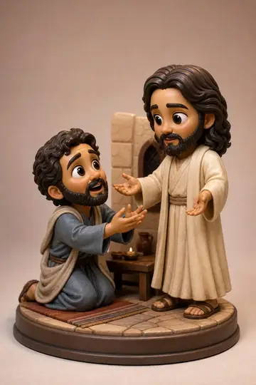 Tomé em boneco 3D — personagem bíblico