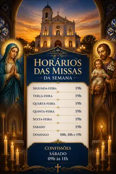 Horários das missas (story) — católica